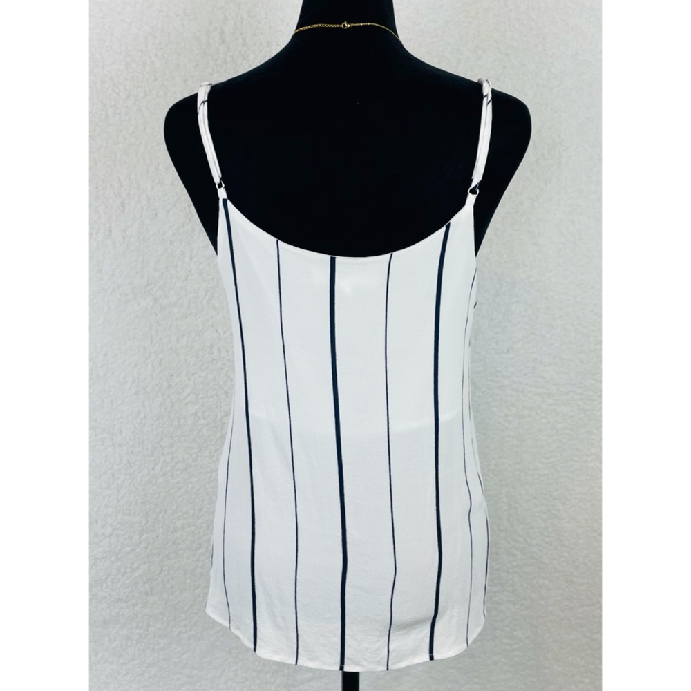 HONEY PUNCH • White Striped Side Slit Tank Top, S - Picture 7 of 13